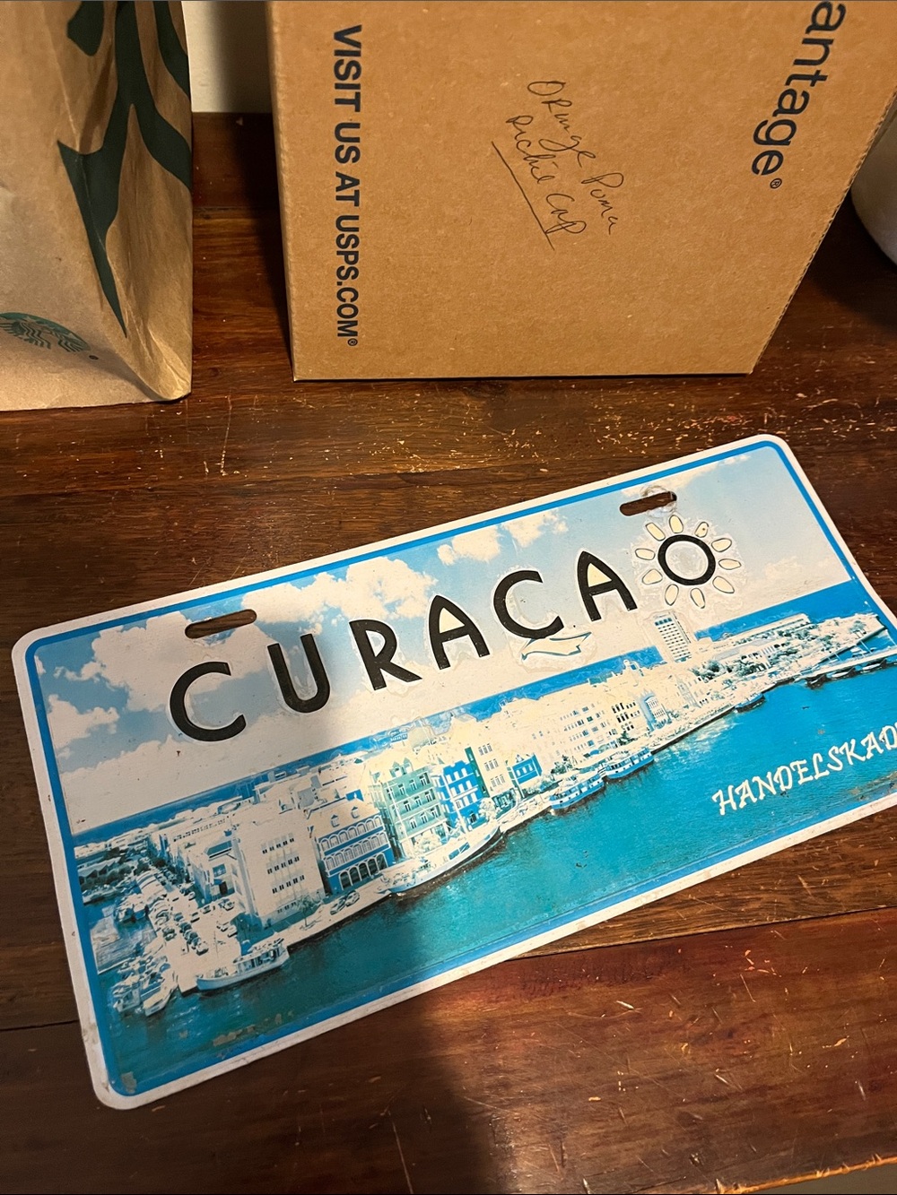 Curaçao Dutch ISLAND Landmark Blue white Vanity front license Plate